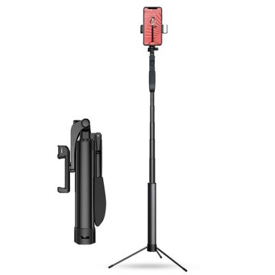 China Fold Radio Cell Phone Selfie Stick Remote Control Tripod With Metal Live Phone Stabilizer Bracket Fill Light For iPhone/Samsung for sale