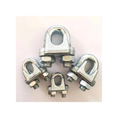 China Steel Wire Rope Staple Steel Forged Galvanized Fitting Rope Clips for sale