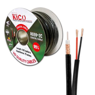 Cina KICO OEM Brand RG59+2C Cable RG59 Cable coassiale per CCTV e video in vendita