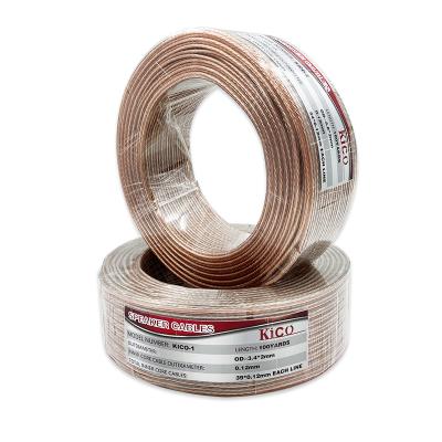 China Audio Cable 2 Core 54*0.12mm 39*0.12mm Copper CCA OFC Speaker Cable Wire Transparent Speaker Cable Bare Tinned Copper OF for sale