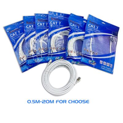 China KICO Round CAT7 Sstp Patch Cord Cable CAT 7 Shielded Network Cables Lan Cable Network Cable for sale