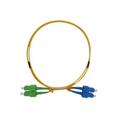 China Duplex Fiber Optic Patch Cord SC / APC-SC / UPC SM G652D 2.0mm LSZH 1M3M/5M Stock for sale