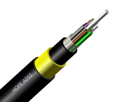 China 24 48 96 Core Fiber Optic Cable , ADSS Fiber Optic Cable G652D 1-2km/ Rollc for sale