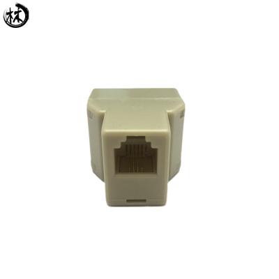 China Kico Beige ABS RJ11 1 to 2 female telephone line splitter adapter connectors best goods en venta