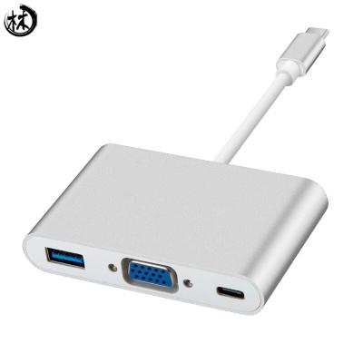 中国 Kico USB C Adapter Hub Type C USB 3.1 to VGA USB 3.0 Cable Multiport Digital AV Adapter with Type C PD Data and Charging Adapter 販売のため