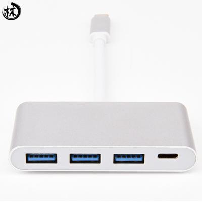 China USB-C Hub Type-C to Usb 3.0 * 3 + Type-C Female Port  Adapter Type-c Adapter en venta