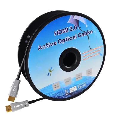 China HDTV  cable 2.0 Without chip  2.0V 4K*2K 18 Gbps Fiber Optic PVC HDTV 4k@60Hz  5M-50M en venta