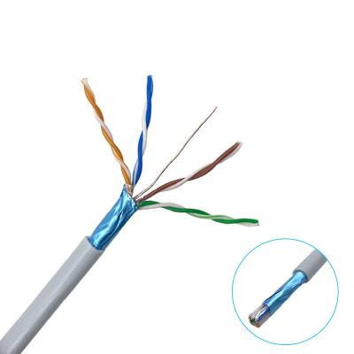 China 4 Pair Bare Copper FTP Shielded CAT5E Lan Cable 1000ft for sale