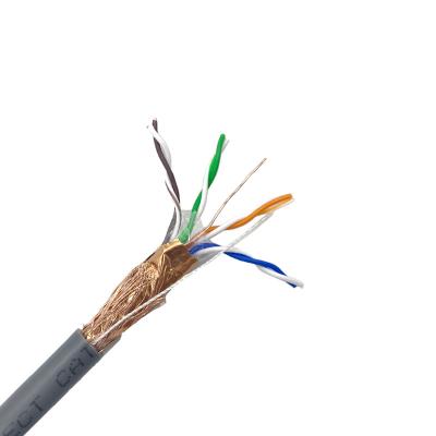 China 1000ft 4 Pair 24 Awg Cable Bare Copper Cat5e Sftp Lan Network Cable for sale