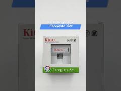 Kico Cat6 RJ45 1 Port Type 86*86 Network Faceplate Wall Faceplate With Keystone Jacks