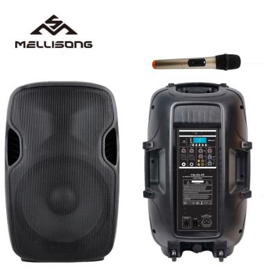 China 15 Inch Professional Wireless Microphone UHF Class D Active PA Stage Speaker FHL15A-BT Series Stage for sale