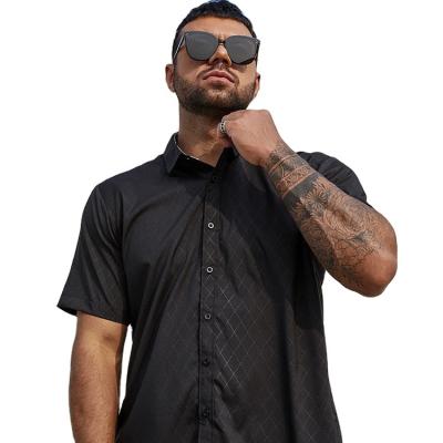 China 2022 Summer Basic Mesh Anti-pilling Short Sleeve Shirt Plus Size Mens Shirts for sale