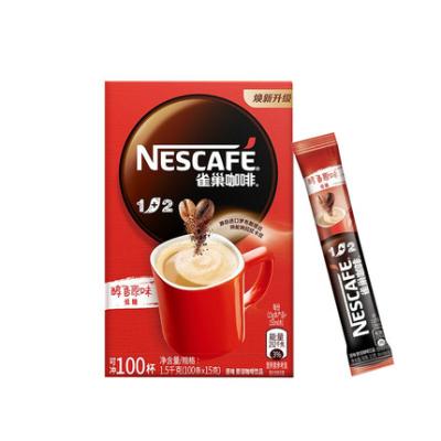 China Nescafe 1+2 Natural Fat Plain 100 Bars Low Sugar Soluble Coffee for sale