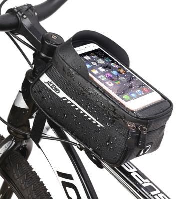 China Durable Waterproof Bike Frame Bag Bike Cell Phone Bag Bicycle Cell Phone Holder GPS Bag for sale