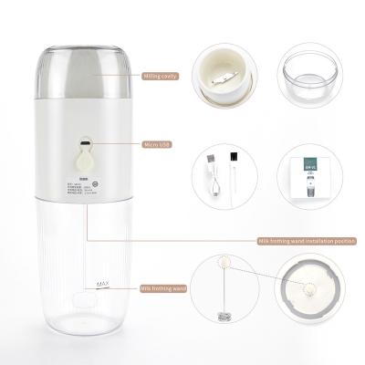 China WITH LID Electric Portable Coffee Frother USB Rechargeable Coffee Grinder Multifunctional Milk Maker for sale