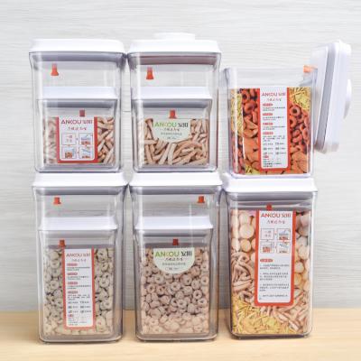 China Freshness Keeping Kitchen Good Food Containers Organizer for Store All Different Grains Pasta Rice and Beans Food Storage Container Airtight Set for sale