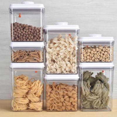 China BPA Airtigh Food Storage Container Viable Free Wholesale Lid Storage Box Plastic Food Grade Snacks Jar for sale