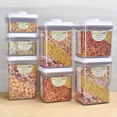 China Airtight Stored Food Grade Microwave Keeping Cereal Storage Container Set Plastic Food Storage Container for sale