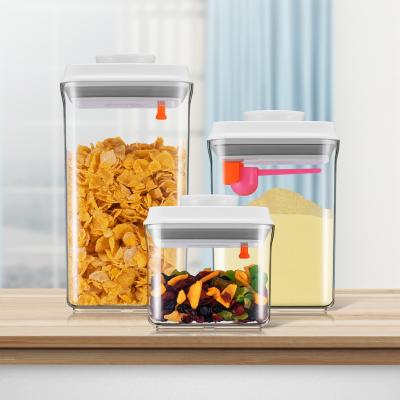 China Freshness Preservation Trend New Products Like Transparent Airtight Push Top POP Storage Containers Combination Sets for sale