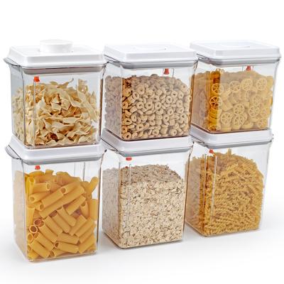 China Ankou 2021 Freshness Preservation Small Plastic Sealable Jars Kitchen Sealed Vacuum Storage Containers With Cheap Price for sale