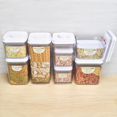 China Ankou Distinctive Stackable 5 Liter Airtight Food Storage Containers Freshness Preservation Set Of 8 Piece Pop Canisters for sale