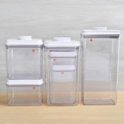 China Hot Selling Large Volume Freshness Keeping Airtight Plastic Boxes Sealed Vacuum Food Storage Containers For Cafe for sale