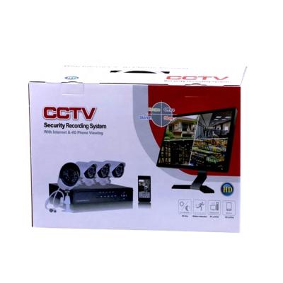 China Motion Detection Insurance 4CH 720p CCTV Kit 1MP CCTV Camera Commercial Security System For Home Security for sale