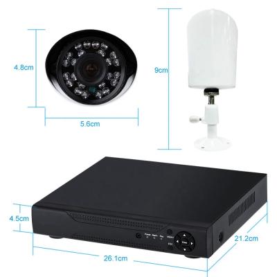 China Motion detection manufacturer Low Cost 4ch 1080p H.264 cctv camera with dvr cctv kit for home security system. for sale