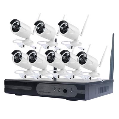 China NIGHT VISION 8CH 720P 1080P factory price cctv nvr kit cctv home security camera wireless system for sale