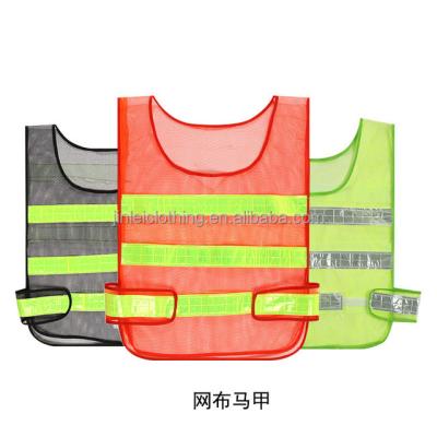 China Water Proof Custom Logo Pockets Construction Wholesale High Visibility Safety Reflective Vest for sale