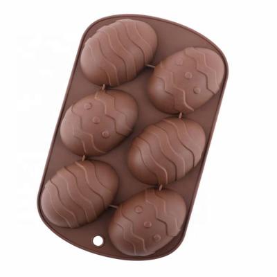 China Hot Sales Food Grade Silicone 3d Soft Christmas Viable Animal Dinosaur Egg Molds Curing Mold For Baking Mold for sale