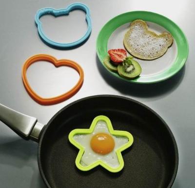 China 2021 Dongguan Factory Food Grade Silicone Viable Egg Ring Mold Fried Egg Former for sale