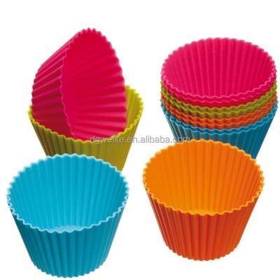 China Viable Hot Products Baking Silicone Cup Muffin Cup Cake Cupcake Round Mold Liner for sale