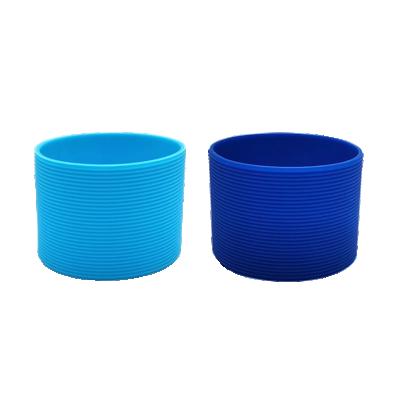 China Food Grade Anti-heat Customized Coca-Cola Viable Silicone Washable Glass Packaging Holder Glass Cover for sale