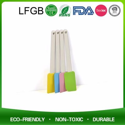 China Customized Viable,LFGB,Kitchen Silicone Rubber Scraper/Plastic Scraper Spatula/Make Up Silicone Scraper for sale