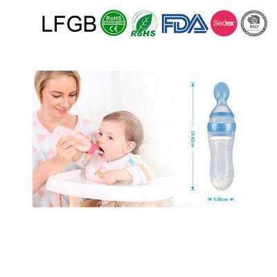 China Best Selling Non-Toxic Products Silicone Baby Spoon With Food Dispenser Gerber Baby Food for sale