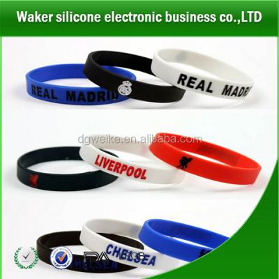 China Eco-friendly Soccer Club Silicone Wristband, Soccer Silicone Wristband, Soccer Silicone Wrist Band for sale