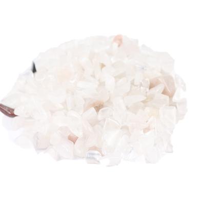 China China wholesale natural white jade gravel energy crystal tumble stones for decor for sale