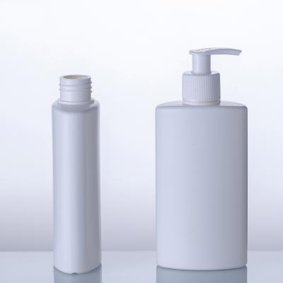 China 250ml bathroom square flat white pe plastic bottle with lotion pump for detergent for sale