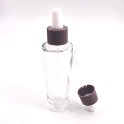 China 13/400 15ml 30ml 50ml 100ml Essential Oil Serum Non-refillable White Frosted Glass Dropper For Skin Care Packaging for sale