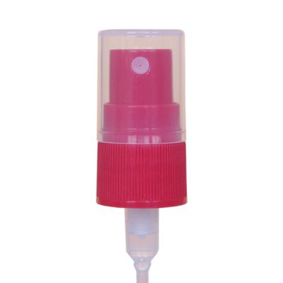 China Household 20MM 410 Screw Neck Red Smooth Finger Fine Mist Sprayer Bottle For Plastic Bottle for sale