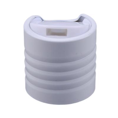 China Household 24/410 Lined Glossy White Aluminum Die Cut Aluminum Disc Shell Top Caps for sale