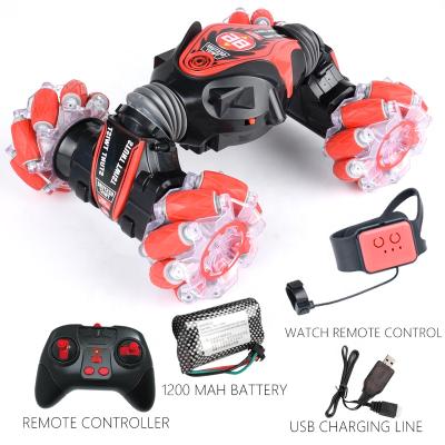 China Watch Control Tiktok 2022 Hot Selling Watch Control Twist Car Transformation Toys Stop Watch Hand Rc Drift Car Remote Control Toys for sale