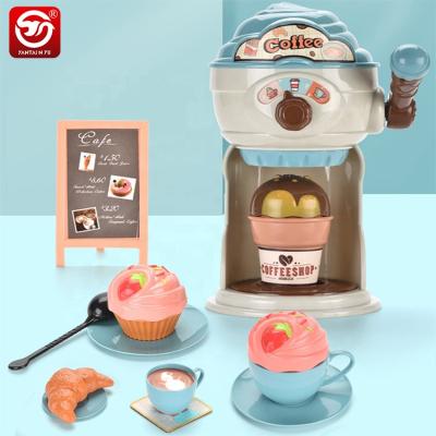 China 2022 New Product Eco-friendly Afternoon Tea Coffee Machine DIY Coffee Game House Coffee Machine Toy Non-Toxic for sale