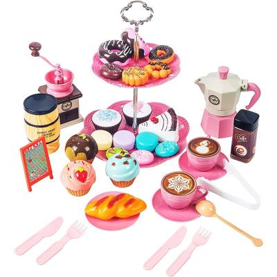 China Factory direct sale eco-friendly non-toxic coffee machine set simulation dessert kitchen set pretend play house toys for kids for sale