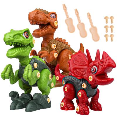 China New Amazon Material Eco-friendly Hot Selling Stem Learning Toys DIY Building Set Take Apart Dinosaur Model For Boys And Girls for sale