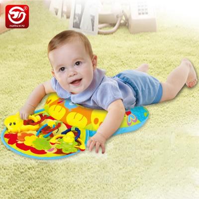 China Toy High Quality Custom Baby Educational Lying Pillow Multifunctional Toy With Rattles Mat Soft Touch Hold Sleep Down Game Bolster for sale