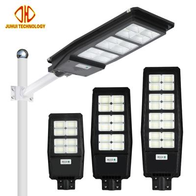 China ROAD Smart Motion Sensor Outdoor ABS All In One 100w 200w 300w LED Solar Power Street Light for sale