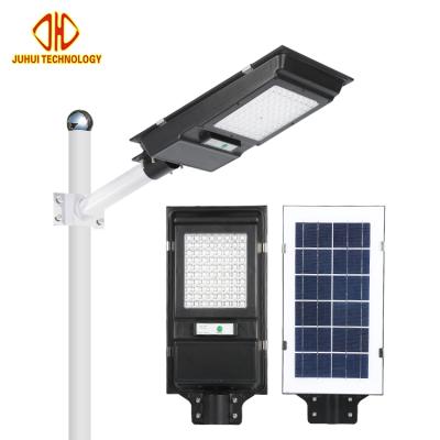 China Easy Installation ABS Ip65 Outdoor Waterproof Motion Sensor All In One 40w 80w LED Solar Power Street Light for sale