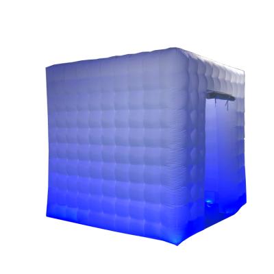 China For Advertising Igloo Led Lighting Outdoor Booth Party Inflatable Photo Cube Tent for sale